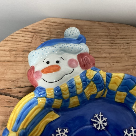 🟡 “3/$15” - WCL Christmas Snowman - Ceramic crafted Candy Bowl / Serving Dish - Picture 4 of 11